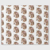 Horses Pretty Pink Bows Birthday Cadeaupapier (Vlak)