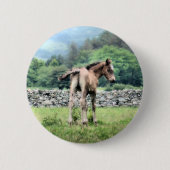 HORSES RONDE BUTTON 5,7 CM (Voorkant)