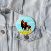 Horses Ronde Button 7,6 Cm (In situ)
