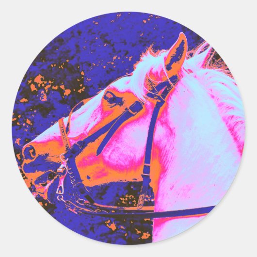 HORSES RONDE STICKER (Voorkant)