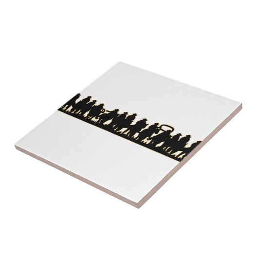 Horses Silhouette Tegeltje (Zijkant)