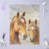 Horses Sunset Beach Scene Background Tissuepapier (Craft)