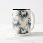 Horses Tweekleurige Koffiemok (Voorkant rechts)