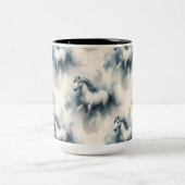 Horses Tweekleurige Koffiemok (Center)