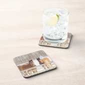Horses Vermont Winter Hard Plastic Coaster Bier Onderzetter (Rechterzijde)