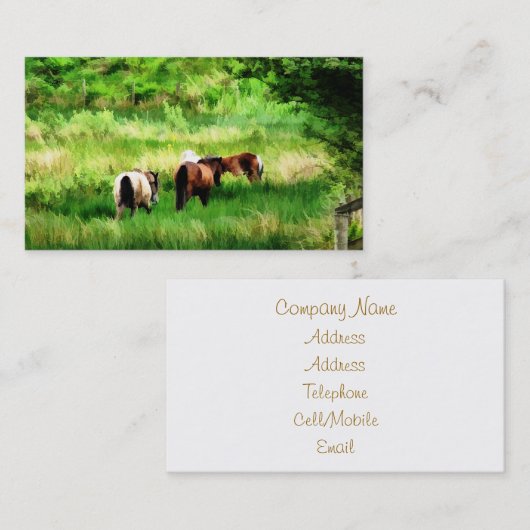 HORSES VISITEKAARTJE (Voorkant / Achterkant)