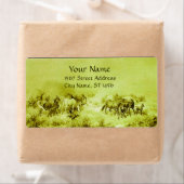 HORSES VOOR DE GRAZING VAN Olijfgroen Etiket (Insitu)