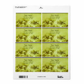 HORSES VOOR DE GRAZING VAN Olijfgroen Etiket (Full Sheet)