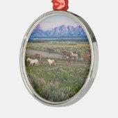 Horses Walk Metalen Ornament (Links)