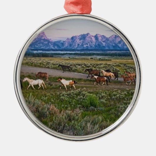 Horses Walk Metalen Ornament (Voorkant)
