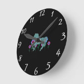 Horses Wall Clock Ronde Klok (Hoek)