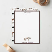 Horses Watercolor Horseshoe Horse Saddles Kids Notitiekaartje (Voorkant / Achterkant in situ)