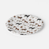 Horses Watercolor Horseshoe Horse Saddles Papieren Bordje (Gekanteld)
