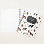Horses Watercolor Horseshoe Horse Saddles Planner (Display)