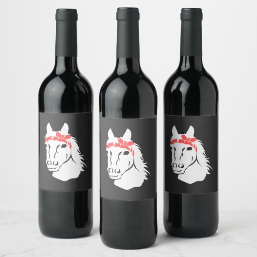 Horses Wijn Etiket (Flessen)