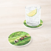 HORSES ZANDSTEEN ONDERZETTER (Zijkant)