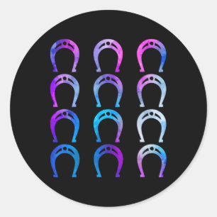 Horsescue SS Schattige SS Paardrijden Paardrijden  Ronde Sticker
