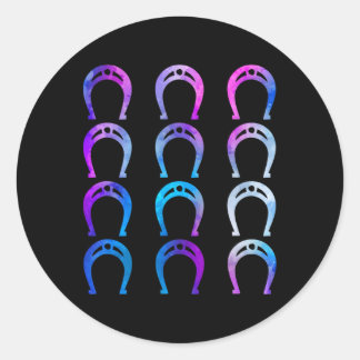 Horsescue SS Schattige SS Paardrijden Paardrijden  Ronde Sticker