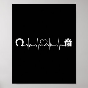 Horsescue SS Schattige SS Schuur Heartbeat Horseba Poster