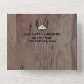 Horseshoe All In One Trouwuitnodiging Uitnodiging (Achterkant)