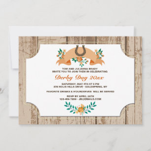 Horseshoe and Flower Banner Uitnodiging