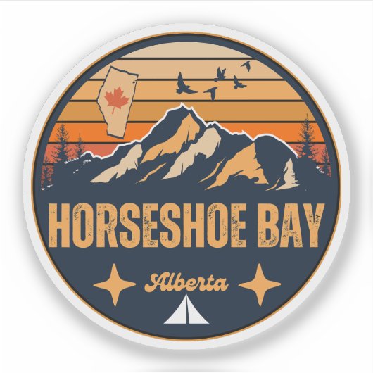 Horseshoe Bay, Alberta Sticker (Voorkant)