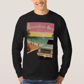 Horseshoe Bay Retro Beach Vacation Souvenir Surf T-shirt