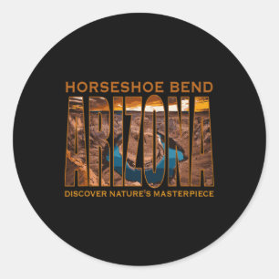 Horseshoe Bend Arizona Woestijn Wandel RV Reizen F Ronde Sticker