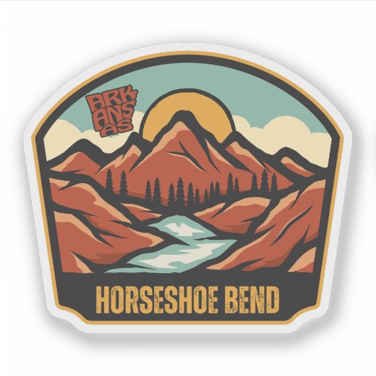 Horseshoe Bend, Arkansas  Sticker (Voorkant)