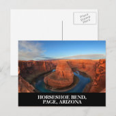 Horseshoe Bend in Page, Arizona Zuidwest VS Briefkaart (Voorkant / Achterkant)