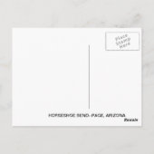 Horseshoe Bend in Page, Arizona Zuidwest VS Briefkaart (Achterkant)