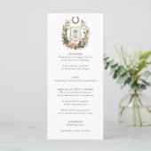 Horseshoe Cactus Western Country Crest Wedding  Menu (Staand voorkant)