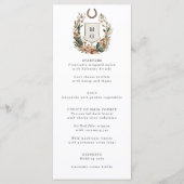 Horseshoe Cactus Western Country Crest Wedding Menu (Voorkant)