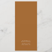 Horseshoe Cactus Western Country Crest Wedding  Menu (Achterkant)