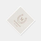Horseshoe Country Western Monogram Wedding Servet (Hoek)