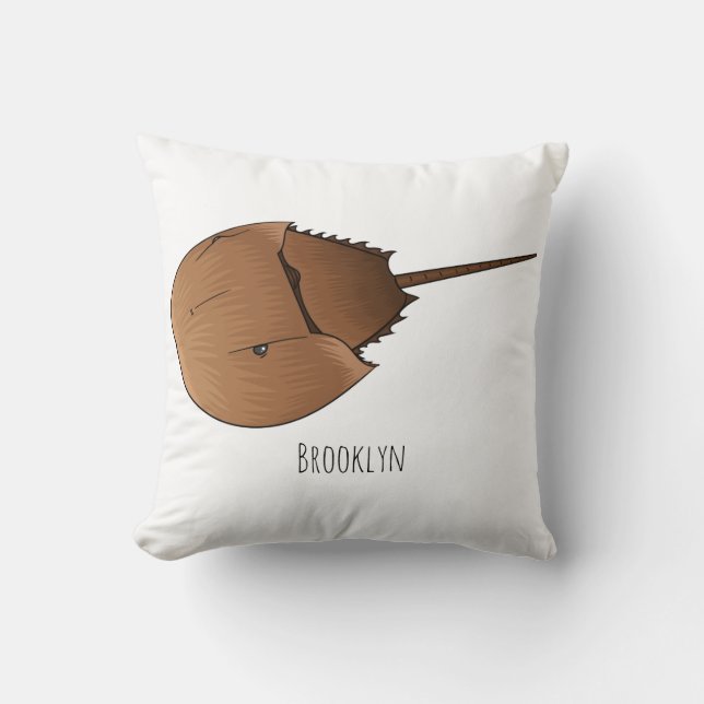 Horseshoe crab cartoon illustration kussen (Voorkant)