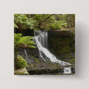 Horseshoe Falls, Mount Field Nationaal Park, Vierkante Button 5,1 Cm