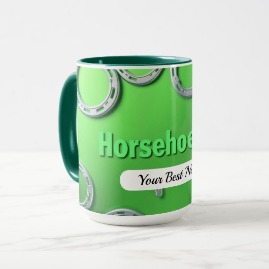 Horseshoe Geluks Mok Custom (Voorkant links)