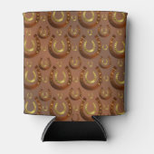 horseshoe, gold brown pattern blikjeskoeler (Voorkant)