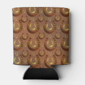 horseshoe, gold brown pattern blikjeskoeler (Achterkant)