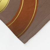 horseshoe, gold brown pattern fleece deken (Hoek)