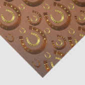 horseshoe, gold brown pattern tissuepapier (Detail)