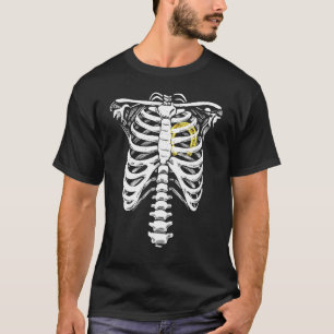 Horseshoe Hart Skelet Ribbenkast Liefde Paarden Sk T-shirt