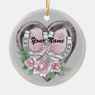 Horseshoe Hearts-sieraden Keramisch Ornament