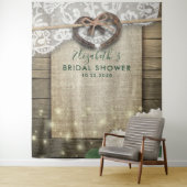 Horseshoe Hydrangea Hout Bruids Bruiloft Foto Boot Wandkleed (In situ)