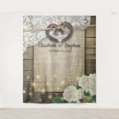 Horseshoe Kant Hydrangea Houten Fotobooth Achtergr Wandkleed (Voorkant)