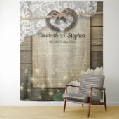 Horseshoe Kanten Hydrangea Houten Fotobooth Achter Wandkleed (In situ)