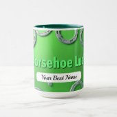Horseshoe Luck Mug Custom Mok (Midden)