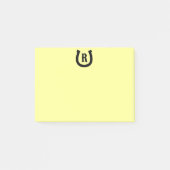 Horseshoe monogram gele Post-it® notities Notes (Voorkant)
