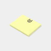 Horseshoe monogram gele Post-it® notities Notes (Schuin)
